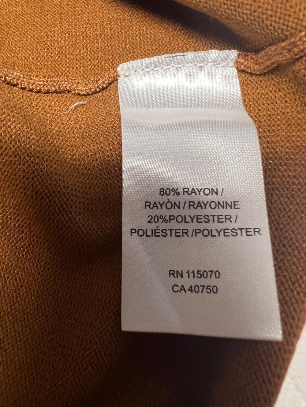 Ninaleonard Sweater Dress Brown Rayon Polyester XL - Picture 5 of 10